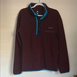 Columbia Burgundy and Blue Teddy Jacket